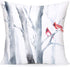 Royalours Pillow Covers Cardinal Snow Branch Pattern Super Soft Throw Pillow Case Cushion Cover Home Sofa Winter Red Bird Decorative Pillowcase 18 X 18 Inches (Winter Bird2)