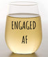 Engaged AF Wine Glass And Beer Glass Set - Funny Mr And Mrs Engagement Or Wedding - Great For Couples, Newlyweds, And Anniversaries