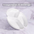 AQUIVER 9 inch Matte Ceramic Divided Serving Platter & Tray - 3 Compartment White Serving Plates for Candy, Nuts, Fruit, Veggies, Appetizers, Set of 2