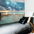 Riyidecor Ocean Beach Scenic Tapestry 80Wx60H Inch Nature Blue North Holland Brown Sundown Blue Sky Seaside Costal Scenery Landscape Sand Vivid Wall Hanging Indigenous Bedroom Living Room WW-IHTB