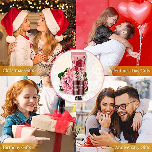 10 Pack Natural Plant Fragrance Hand Cream for Dry Hands, Moisturizing Hand Care Cream Stocking Stuffers for Women Gift Set With Natural Shea Butter And Aloe For Men And Women,Travel Size Hand Lotion-30ml