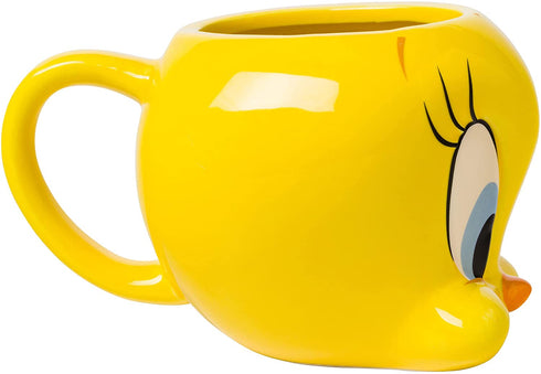 Silver Buffalo Looney Tunes Tweety Face 3D Sculpted Ceramic Mug, 20-Ounces
