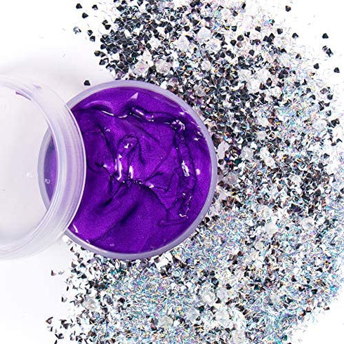 Slimygloop Mix'Ems Geodes, Metallic Slime, Glitter, Crystal Beads, Chunky Beads by Horizon Group USA