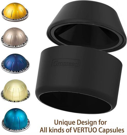 Grasseed Reusable Vertuo Capsule Holder for Nespresso VertuoLine Capsules, Fits for Refill Nespresso Vertuo Pods Reusable Vertuoline Pods