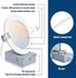 12 Pack 4 Inch Ultra-Thin LED Recessed Ceiling Light with Junction Box, 5CCT Dimmable 2700K/3000K/4000K/5000K/6000K, 9W 700lm Eqv, Can Killer Downlight-ETL and Energy Star Certified