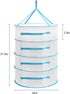 Herb Drying Rack Net 4 Layer Herb Dryer White Mesh Hanging Dryer Rack with Zipper 31.5''×24"