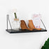 Floating Shelves Decorative Shelves Wooden Wall Mounted Shelf for Bedroom Living Room Kitchen and Office (Black,15.8 in)