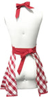 Wrapables Adjustable Flirty Hostess Apron, Red Gingham