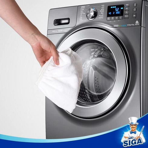 MR.SIGA Large Surface Microfiber Mop - Size: 15.3" x 8.3" 39 x 21cm, 2 Free Microfiber Refills Included