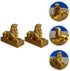 Kisangel 2pcs Sphinx Figurine Resin Egyptian God Statue Desktop Table Mythology Pharaoh Decoration Ornaments (Golden)