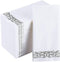 JOLLY CHEF 100 Disposable Hand Towels , Soft and Absorbent Line-Feel Dinner Napkin, Elegant Decorative Paper Guest Towels for Kitchen, Bathroom,Weddings,Parties, Silver and White