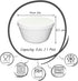 Muldale Traditional White Pudding Basin 0.65qt, Heat Proof Ceramic Mixing Bowl 0.6L Premium Ceramic Baking Bowl| Perfect for Steamed Pudding and Desserts, Made in Europe