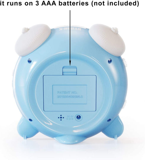 RYHOR-K Alarm Clock for Kids - 7 Color Night Light - Snooze Easy to Set Digital Clock Battery Operated for Bedroom