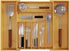 BAMEOS Utensil Drawer Organizer, Cutlery Tray Desk Drawer Organizer Silverware Holder Kitchen Knives Tray Drawer Organizer, 100% Pure Bamboo Expandable Adjustable Cutlery