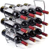 MOCREO Wine Rack, 3-Tier 12 Bottles Stackable Cabinet Wine Organizer Storage Rack freestanding Floor for Cabinet Pantry Holder, Metal