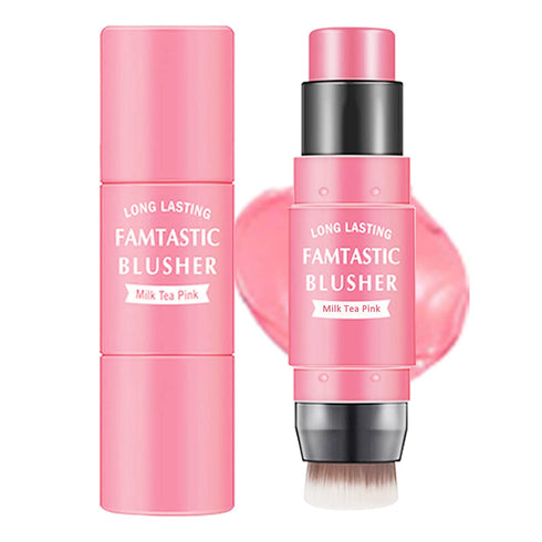 Erinde Cream Blush Stick with Brush (#01 Milk Tea Pink)