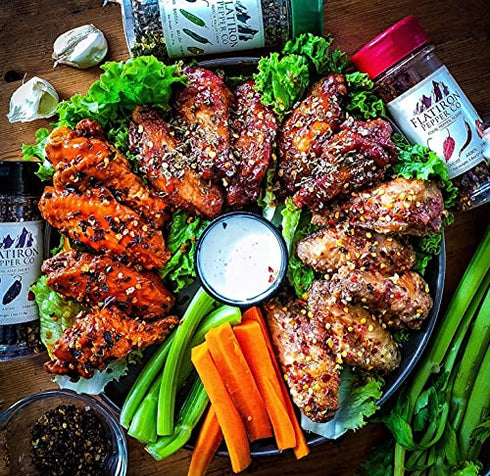 Flatiron Pepper Co, Dark and Smoky Premium Smoked Chile Flakes. Chipotle - Ancho - Habanero