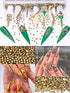 Warmfits 3600pcs Nail Art Rhinestone Crystal Gold Rhinestones Beads Nail Jewels Nail Design Round Flatback Gems Stones Studs 6 Sizes with Box for Nail Design Craft Art Shoes