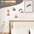 Small Floating Shelf for Wall, 4 Inch Wood Wall Shelves Display Ledges for Small Round Plant Wall Shelf Compact Style Decor Mini Hanging Display Shelves for Bathroom Livingroom Bedroom, Set of 4