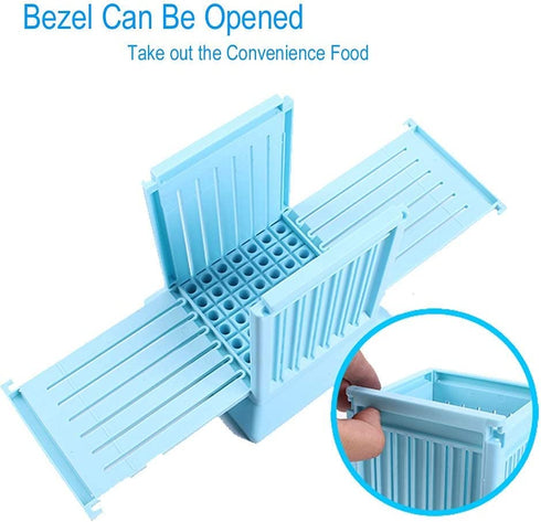COOSKIN Small 18 cm Barbecue Skewers Meat Skewer Tool 49 Hole Kebab Making Box BBQ Grill Beef Meat Slicer Kebab Brochette Maker Kit