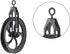 Rustic State Vintage Rustic Industrial Look Medium Wheel Farm Pulley for Custom Make Wall Pendant Lamps Frosty Black