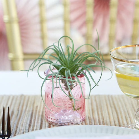 Kate Aspen Vintage Glass Tea Light Holder (Set of 4), Pink