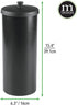 mDesign Plastic Floor Stand Toilet Paper Organizer w/Cover, 3-Roll Space-Saving Tissue Storage - for Bathroom, Fits Under Sink, Vanity, Shelf, in Cabinet, Corner - Hyde Collection - Black