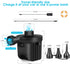 Electric Air Pump, Portable Quick-Fill Air Pump with 3 Nozzles, 110V AC/12V DC, Inflator/Deflator Pumps for Outdoor Camping, Inflatable Cushions, Air Mattress Beds, Boats, Swimming Ring and Toy Raft
