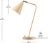 Globe Electric 52969 Emily 18" Desk Lamp, Matte Yellow, Brass Accents, White Inner Shade, Rotary Switch on Base