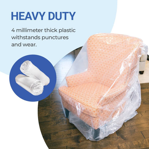 TRU Lite Mattress Storage Bag - Mattress Bag for Moving - Heavy Duty Extra Thick 4 Mil Plastic - Fits Standard, Extra Long, Pillow Top Sizes - for Queen Size Bed