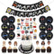 Vercico Friends TV Show Party Decoration Set of 68 Happy Birthday Banner Latex Balloons Cake Cupcake Toppers Tattoo Stickers Decoration Backdrop Party Supplies for Friends Fan