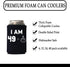 Veracco I AM 49+1 Middle Finger Years Can Coolie Holder 50th Birthday Gift Fifty and Fabulous Party Favors Decorations (Black, 6)