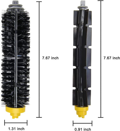 CauYien 3 Sets Bristle & Flexible Beater Brush Replacement Compatible with iRobot Roomba 600 and 700 Series 614 620 630 635 640 645 650 655 660 675 680 690 695 760 770 780 Vacuum Cleaner