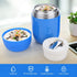 Insulated Lunch Container Hot Food Jar - Wide Mouth Thermoses for Hot Soup Nomeca 16Oz Vacuum Food Container Stainless Steel Thermal Soup Containers with Spoon for Kids Adult Gifts School Office, Blue