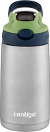 Contigo Kids Stainless Steel Water Bottle with Redesigned AUTOSPOUT Straw, 13 oz, Blueberry & Green Apple