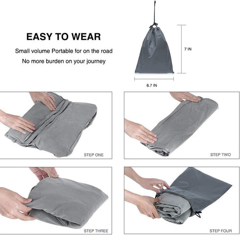 Inflatable Travel Foot Rest Pillow Portable Adjustable Three Layers Height Foot Stool for Airplanes, Cars, Home, Trains, Office to Lay Down or Sleep on Long Flights with Pump €¦ (Grey)