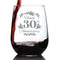 Happy 30th Anniversary - Stemless Wine Glass Gifts for Women & Men - 30 Year Anniversary Party Decor - Large Glasses