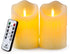 Flameless Candles with 10 Key Remote Timer Flickering Tear Wave Shaped Tealight Real Wax Simulate Dripping led Candles Battery Operated Safe for Halloween Christmas Indoor Outdoor Decor, 3x5" , 2 Set