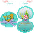 OurWarm 24pcs Mermaid Party Invitations, 3D Pearlescent Mermaid Birthday Party Supplies with Envelopes for Kids Girls Birthday Wedding Baby Shower Pool Mermaid Themed Party Supplies