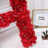 Hawesome 33Ft Artificial Flowers Red Hydrangea Garlands Silk Wisteria Vines Home Decor Party Wedding Garden Decoration Pack of 10 (Red)