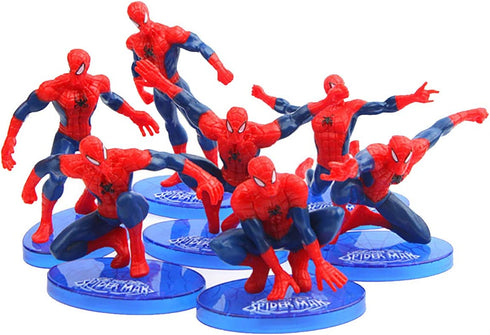7 pcs Spider cake topper, spider themed party supplies, kids birthday cake decoration