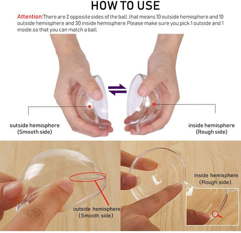 AMS 10pcs Christmas DIY Clear Thickeness Acrylic Fillable Balls, Plastic Clear Plastic Ornaments Balls Fillable Wedding Party Decor for Wedding,Thanksgiving,Party(4.72˜™, Clear)