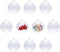 AMS 10pcs Christmas DIY Clear Thickeness Acrylic Fillable Balls, Plastic Clear Plastic Ornaments Balls Fillable Wedding Party Decor for Wedding,Thanksgiving,Party(4.72˜™, Clear)