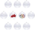 AMS 10pcs Christmas DIY Clear Thickeness Acrylic Fillable Balls, Plastic Clear Plastic Ornaments Balls Fillable Wedding Party Decor for Wedding,Thanksgiving,Party(4.72˜™, Clear)