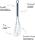 R¶sle Stainless Steel Flat Whisk, 8 Wire, 8.7-inch