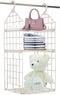Gencuoir Foldable Closet Organizer,2-Layer Plastic Hanging Organizer Closet Organizer Hanging for Bathroom&Kids roomCan fit Sweater Shoes Tote Bag(Beige )