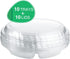 10 Pieces Round Appetizer Serving Trays with Lids Veggie Fruit Snack Food Trays Disposable Compartments Plastic Platters Vegetable Salad Serving Trays for Party Supplies (Clear,10.4 x 10.4 x 2 Inch)