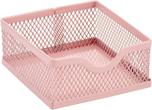 Annova Mesh Desk Organizer Office with 7 Compartments + Drawer/Desk Tidy Candy/Pen Holder/Multifunctional Organizer - Light Pink