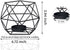 MAINFOR Geometric Tealight Candle Holder Decor for Table Centerpiece, Candle Holder for Pillar Candles Stand Candlestick Holder, Set of 2 Black Metal Wrought Iron Wire Tea Light Candle Sticks Holder