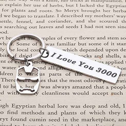I Love You 3000 Keychain for Dad from Daughter Drive Safe Key Chain for Boyfriend Birthday Christmas Valentines Present from Girlfriend Gift for Father Day Graduation Couples Keyrings for Husband Wife